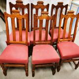 Set of 6 solid oak chairs