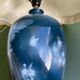 Large ceramic lamp Louis Drimmer France hand-painted 1980