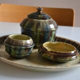 Sauveur Lunetta in Vallauris Vintage Ceramic 1950 Smoking Set