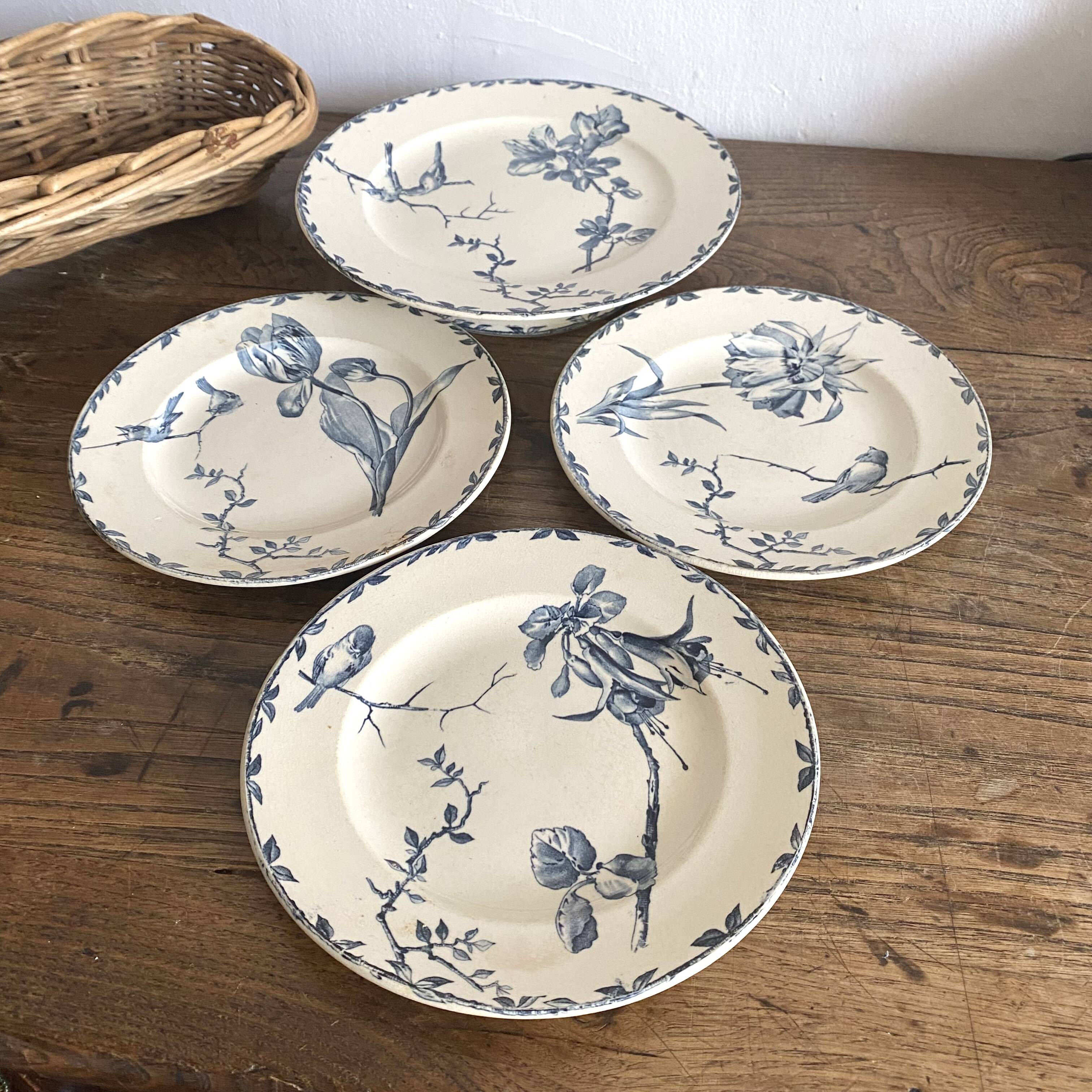 Earthenware compotier, oxford blue, hb & cie choisy le roi
