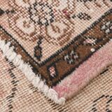 5x9 Shades Of Pink Brown Bordered Classic Wool Vintage Rug, 168x268Cm