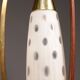 Biomorphic table lamp by Masjestic Lamp.Co USA walnut and brass 1960