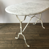 White marble bistro table