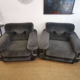 Pair of vintage italian design armchairs from the 70s