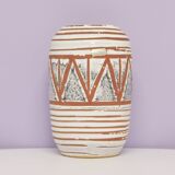 Vintage medium white geometric west germany vase scheurich