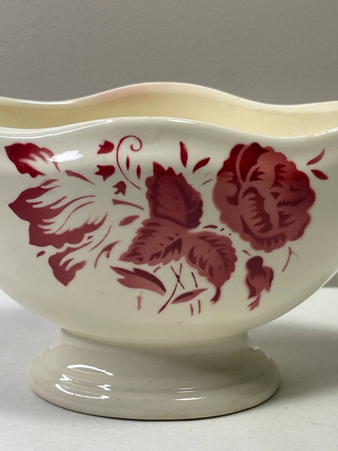 Badonviller Earthenware Gravy Boat Michel Collection