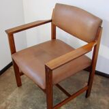 960s Scandinavian armchair – rosewood, leather, vintage