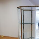 Vitrine courbée anglaise du début du 20ème siècle