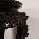 China, 19th century ironwood and marble pedestal coffee table