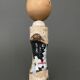 Japanese Kokeshi doll keel shape wood polychrome decoration early twentieth century