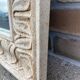 Mirror antique style in travertine from italy