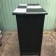 Former Parisian Wood Black Buffet - Plateau Damier Noir - White Vintage