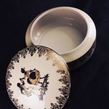 porcelain candy canding Limoges vintage 1950 1960 black golden white