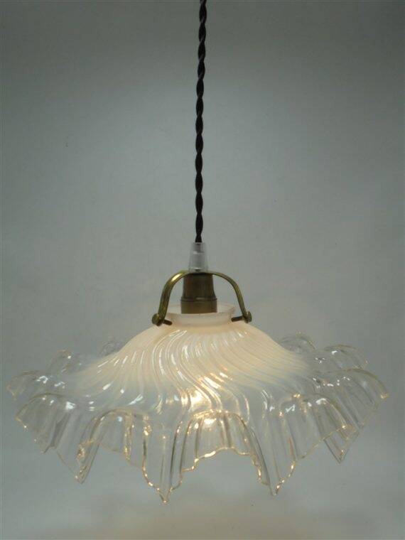 Opaline glass pendant light