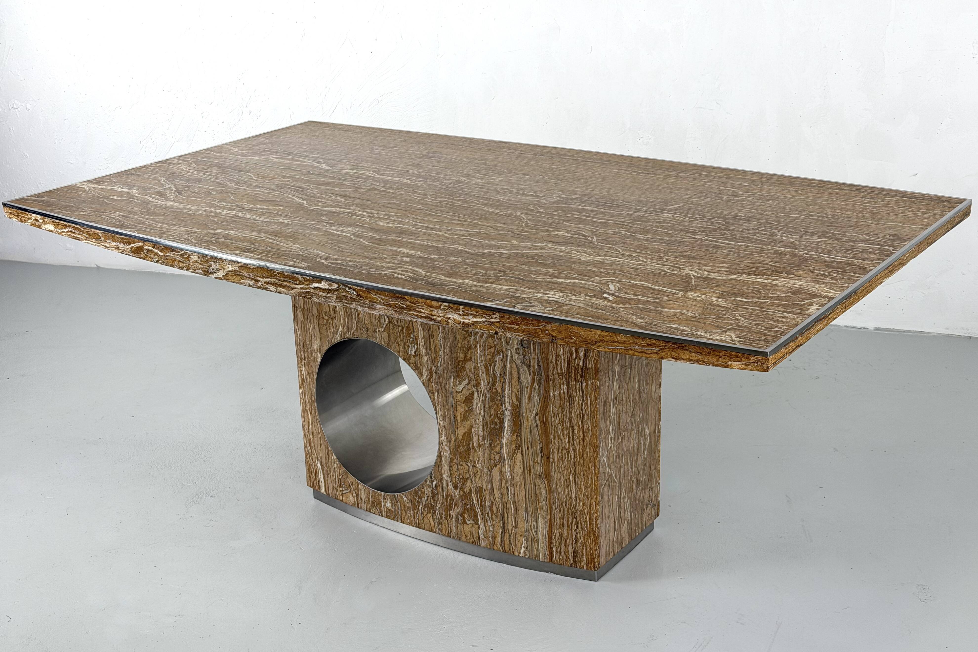 Dining table in marble by Willy Rizzo, Italy - 1960s