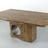 Dining table in marble by Willy Rizzo, Italy - 1960s