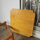 Square coffee table in solid blond wood 80s