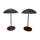 Pair vintage lamps 1970 table Lumess Switzerland - 51 cm