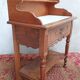Meuble de toilette en noyer et merisier