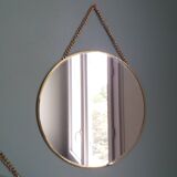 3 miroirs ronds métal doré, diametre 35, 30 et 20 cm