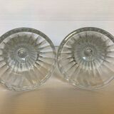 Pair of glass candlesticks