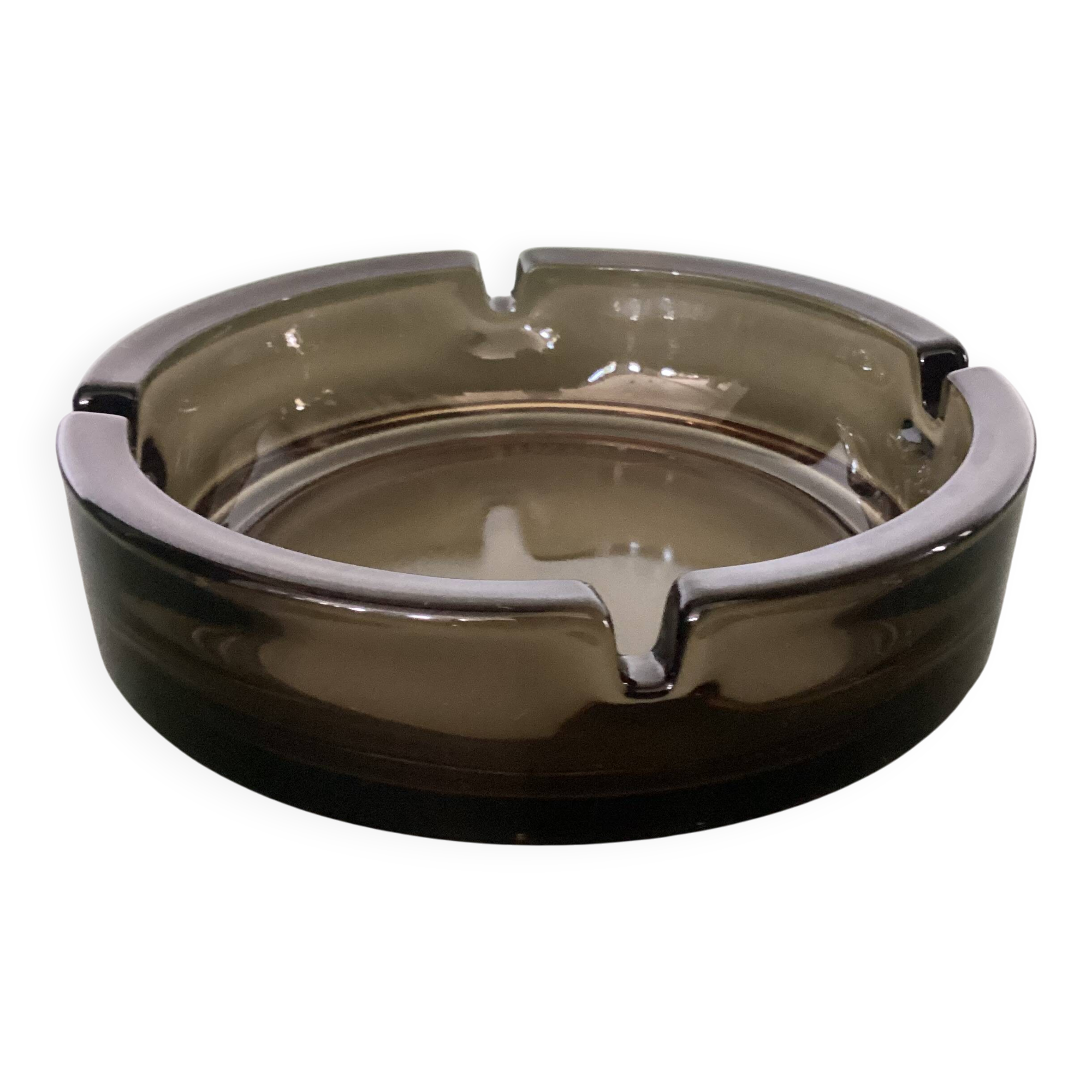 Smoked glass ashtray, 1970s