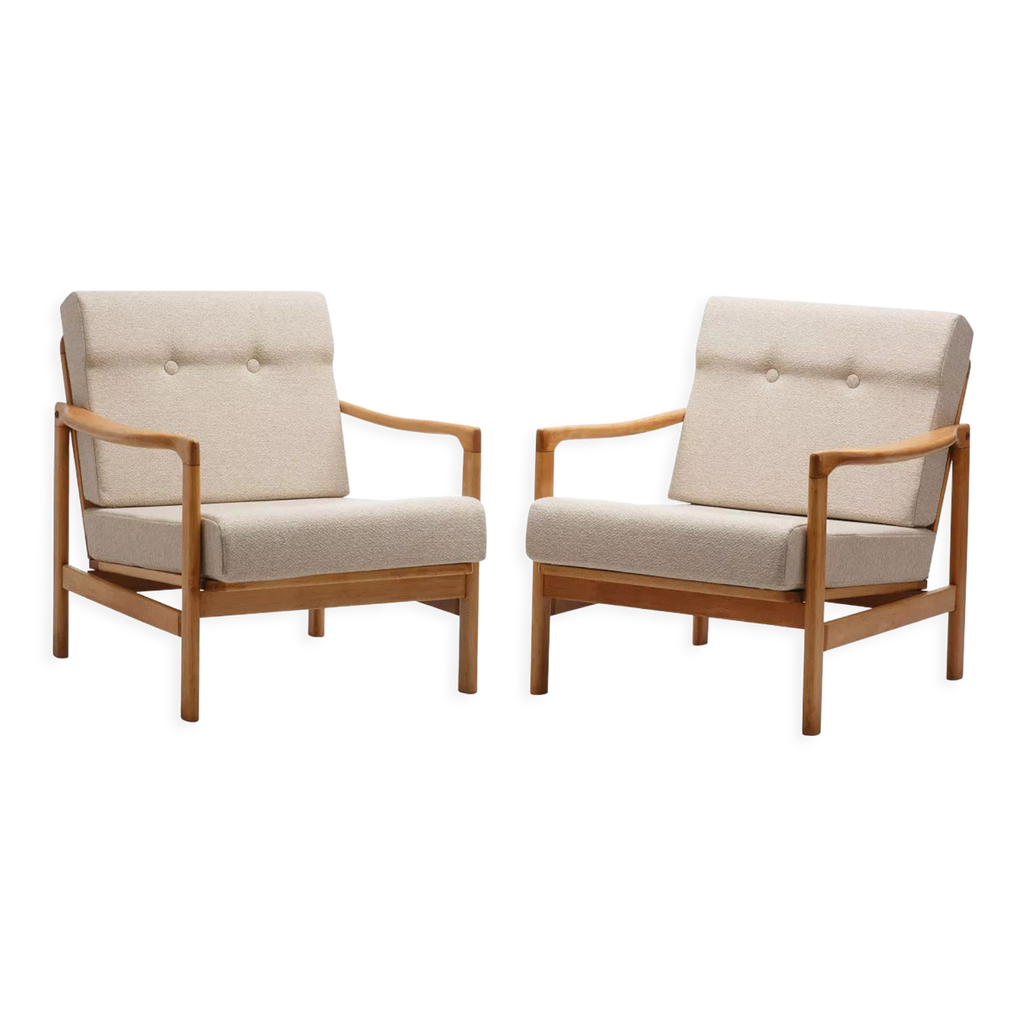 Paire de fauteuils B-7522 des années 60