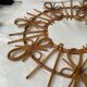 Vintage rattan sun mirror  58cm