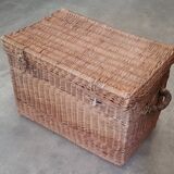 Old wicker trunk