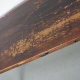 Table d'appoint ou bureau vintage en pin rustique français, années 1950