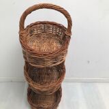 Panier à 3 étages sur pieds vintage