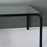 Large coffee table in glass and metal, Italy 1970s.