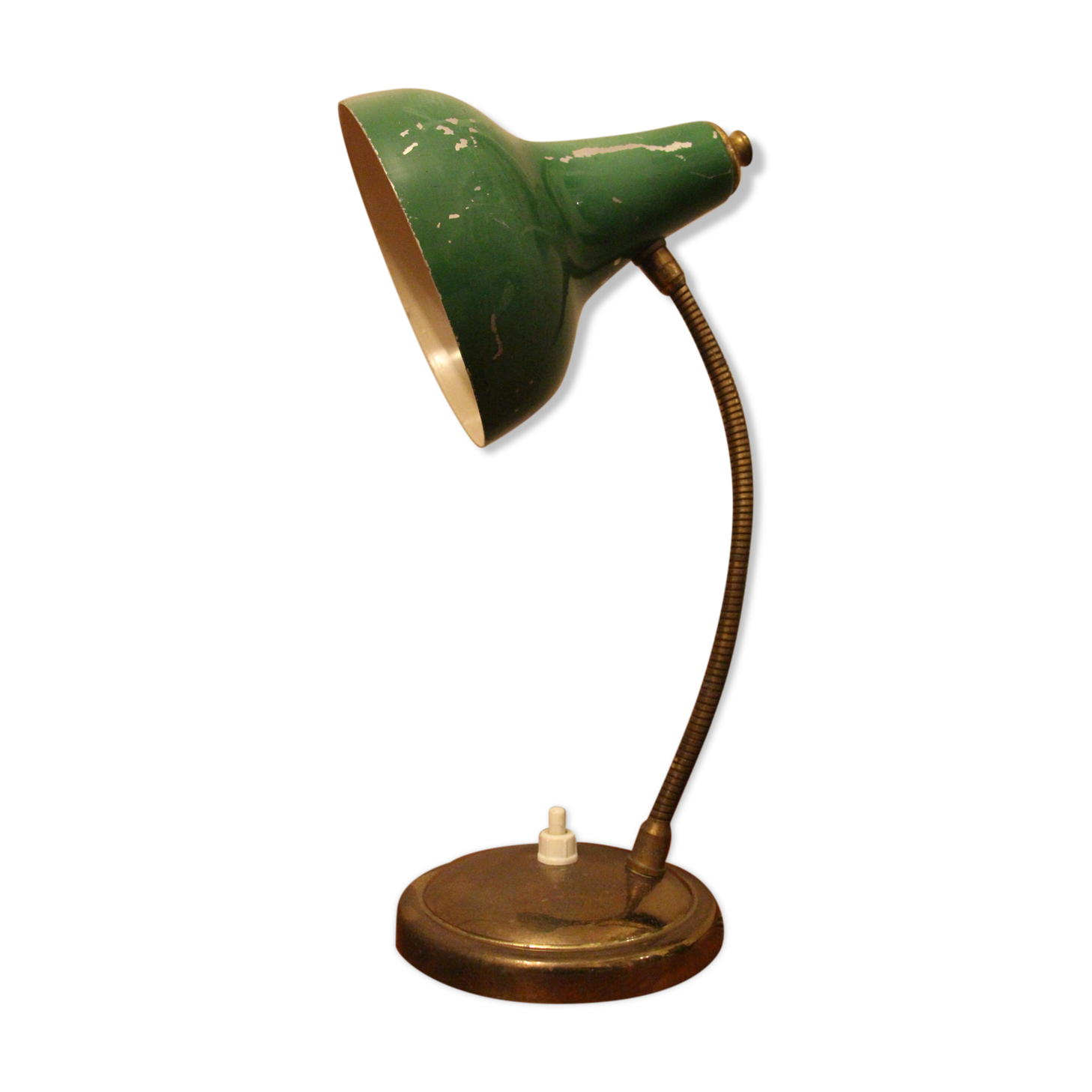 Green desk lamp 50's