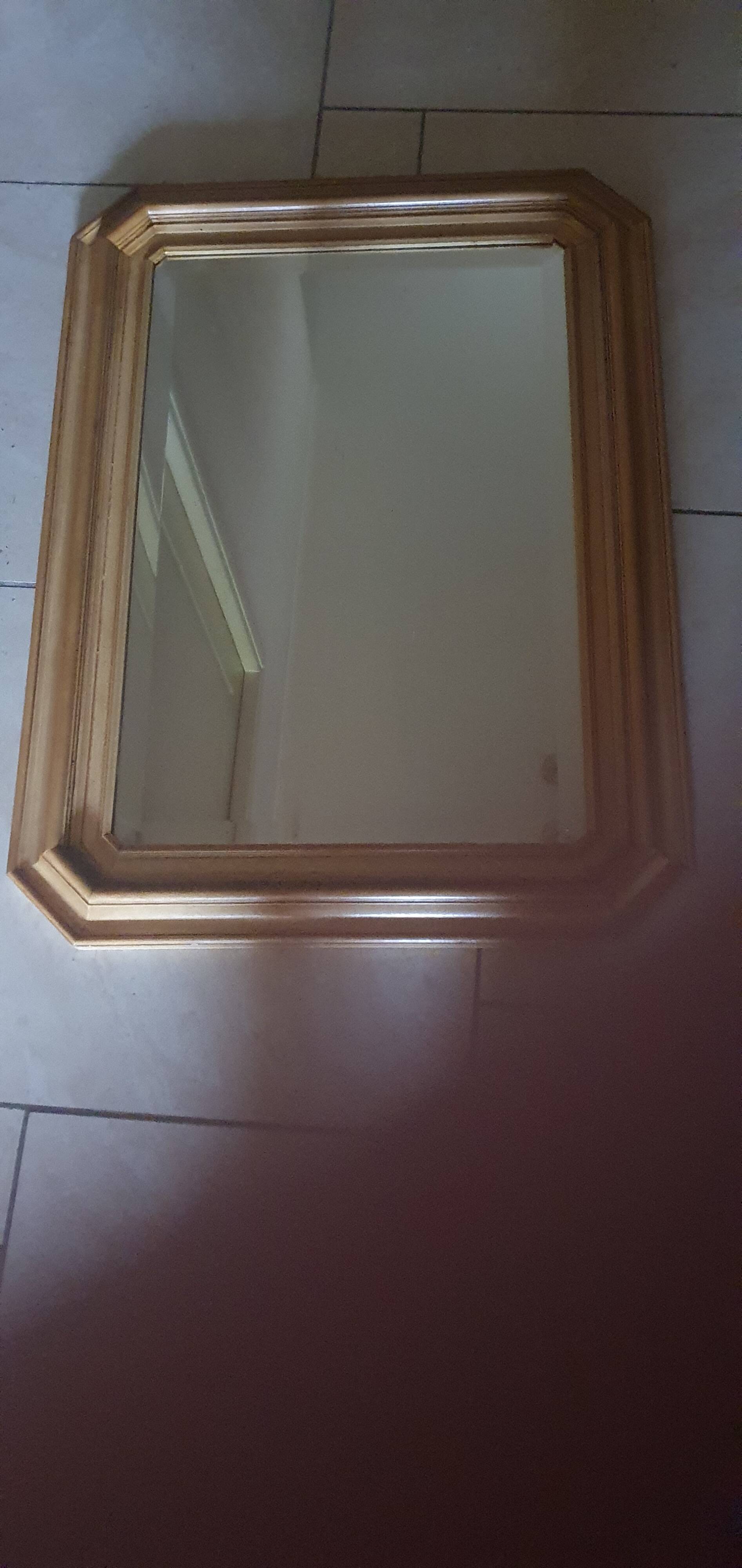 Wall mirror wooden frame 76 cm/56.5 cm