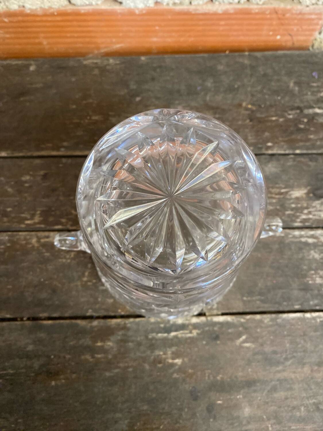 Seau A Glace Ancien Cristal Taillé Années 60 West Germany Vintage #D87