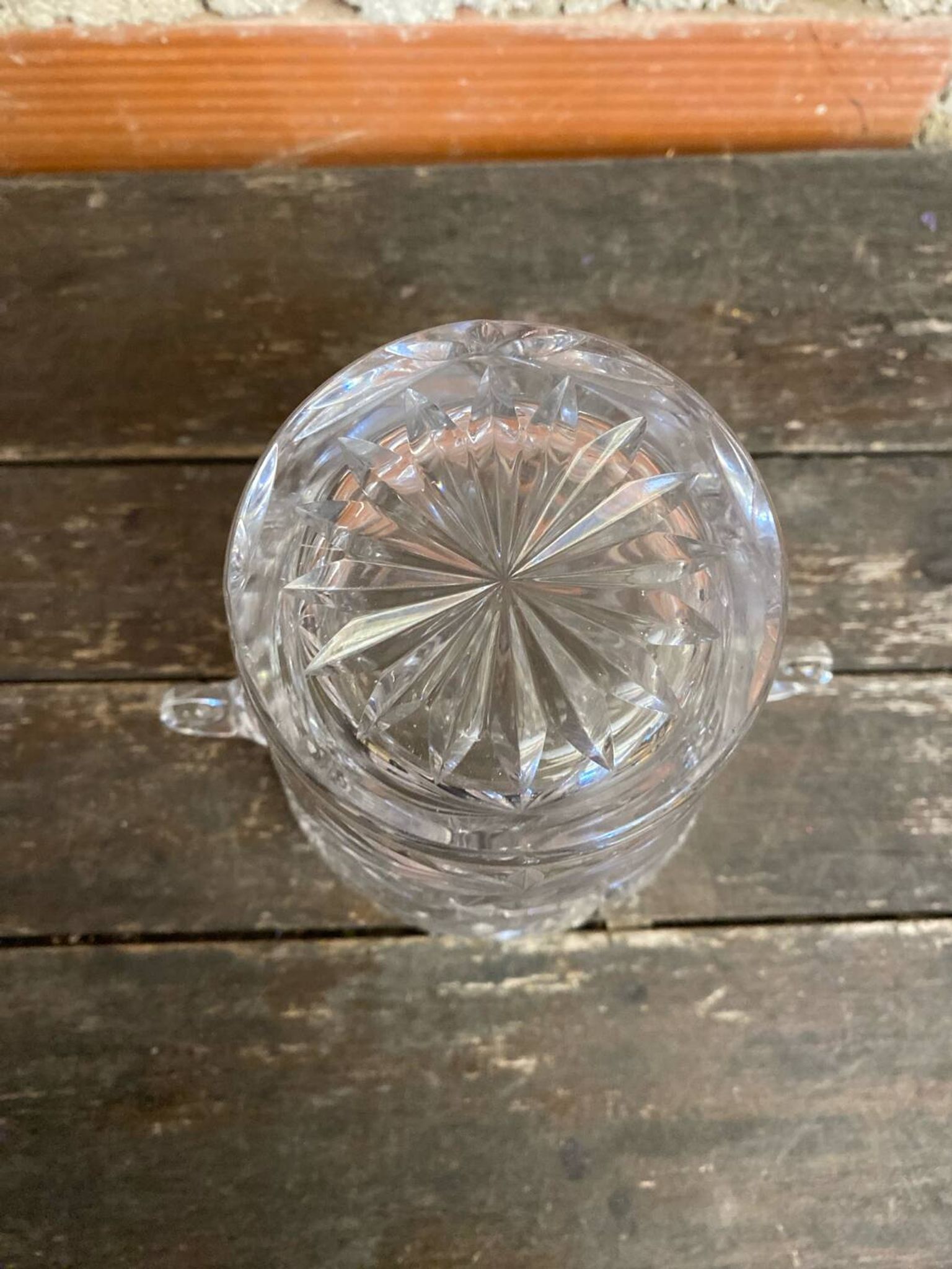 Vintage Cut Crystal Ice Bucket from the 1960s, West Germany #D87