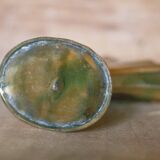 Vintage flared brass vase, sculptural vase, brutalist vase, fan vase, made in Germany