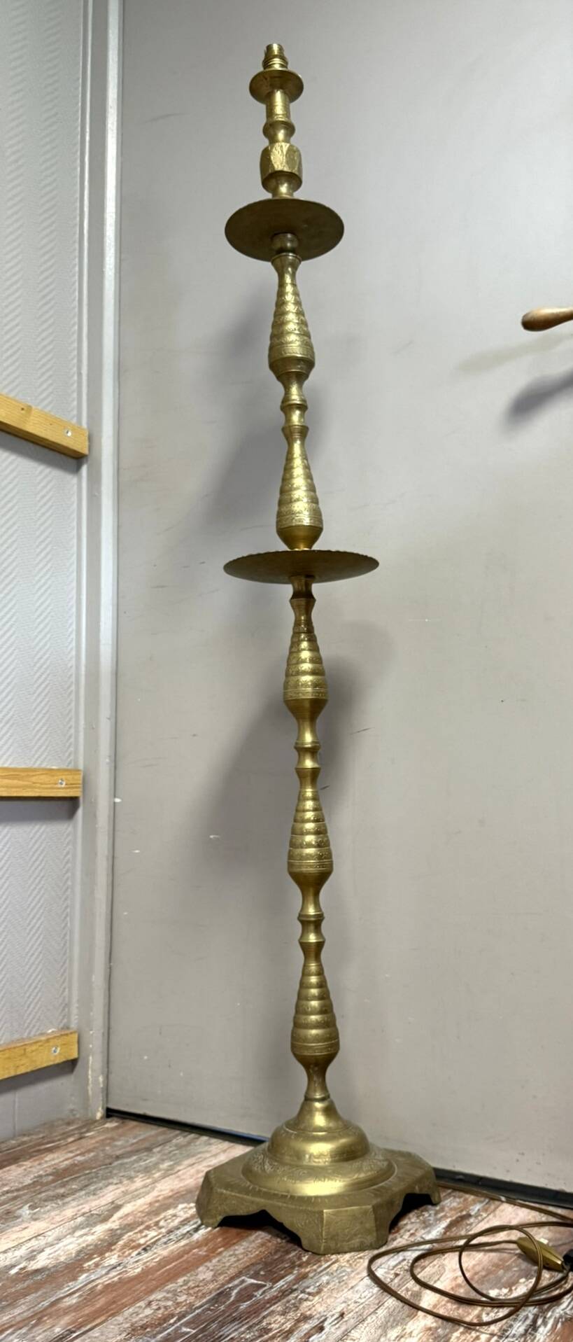 Syria, late 19th century: very large candlestick