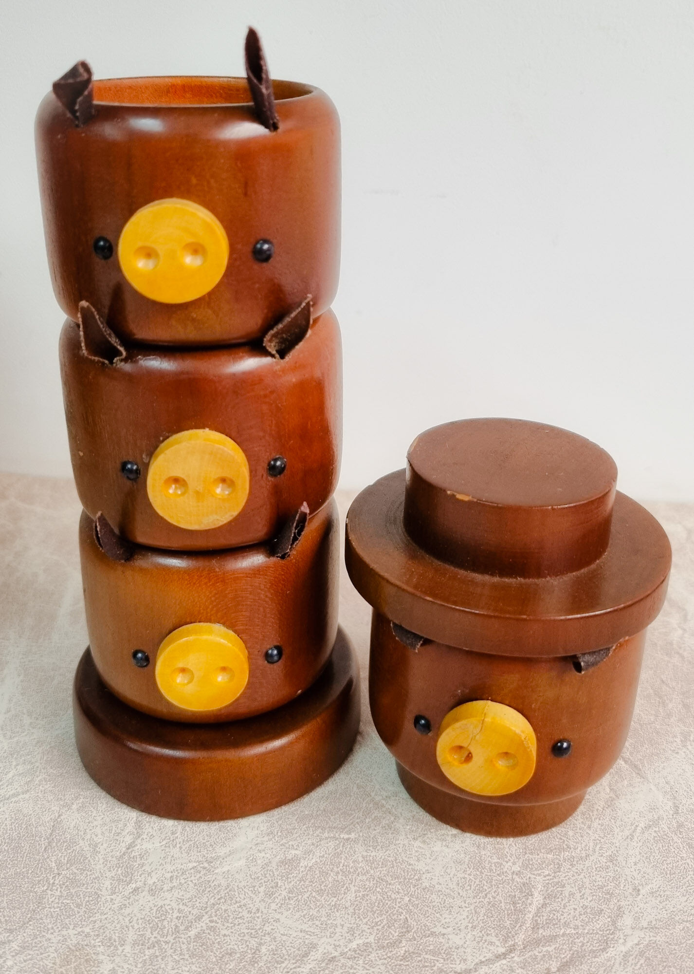 Wooden eggcups
