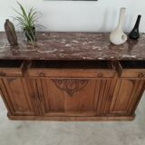 Antique Louis 16 style sideboard, marble