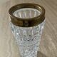 Vintage vase in chiseled Bohemian crystal and brass