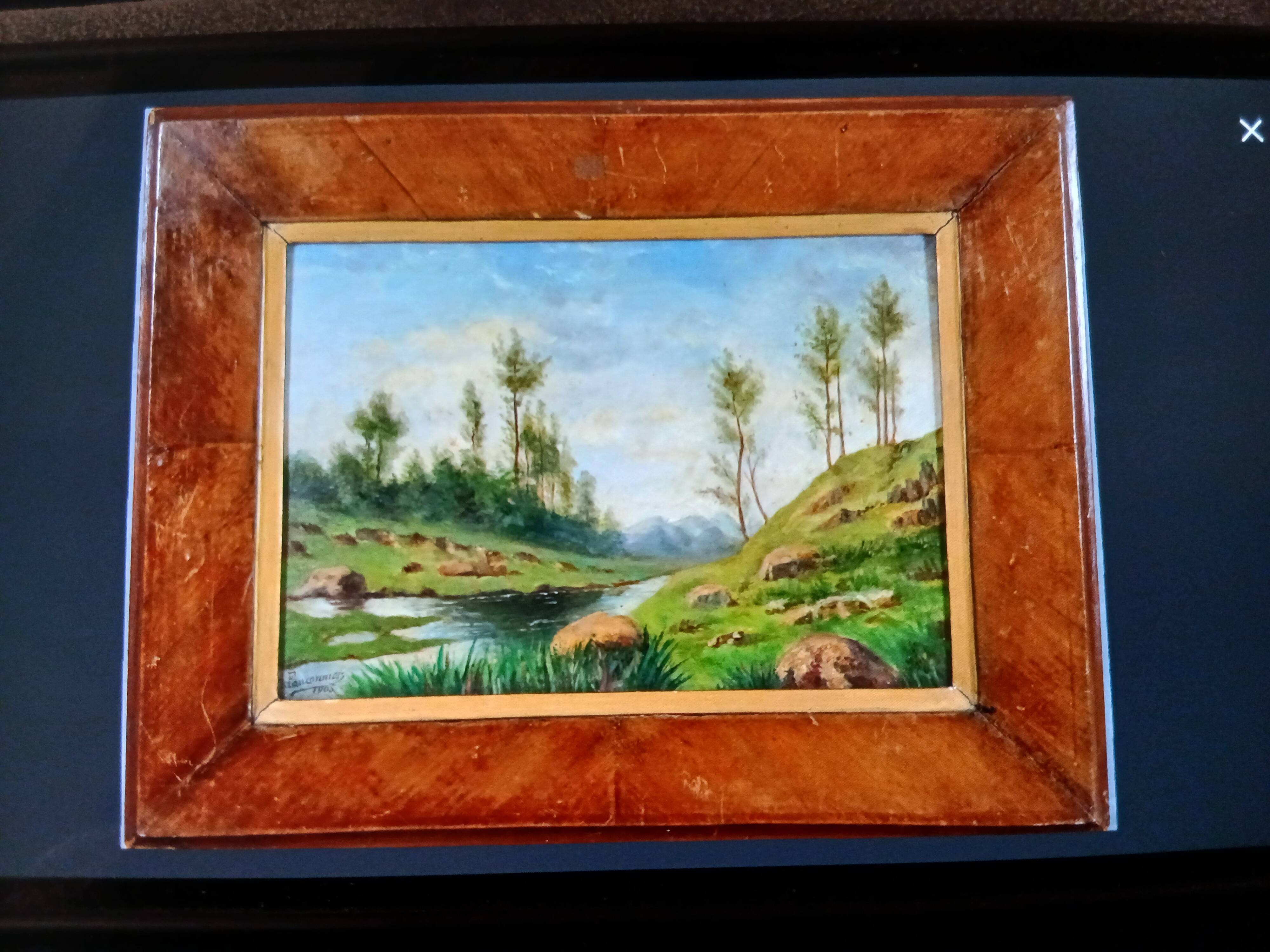 The river - oil on canvas 20th century