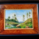 The river - oil on canvas 20th century