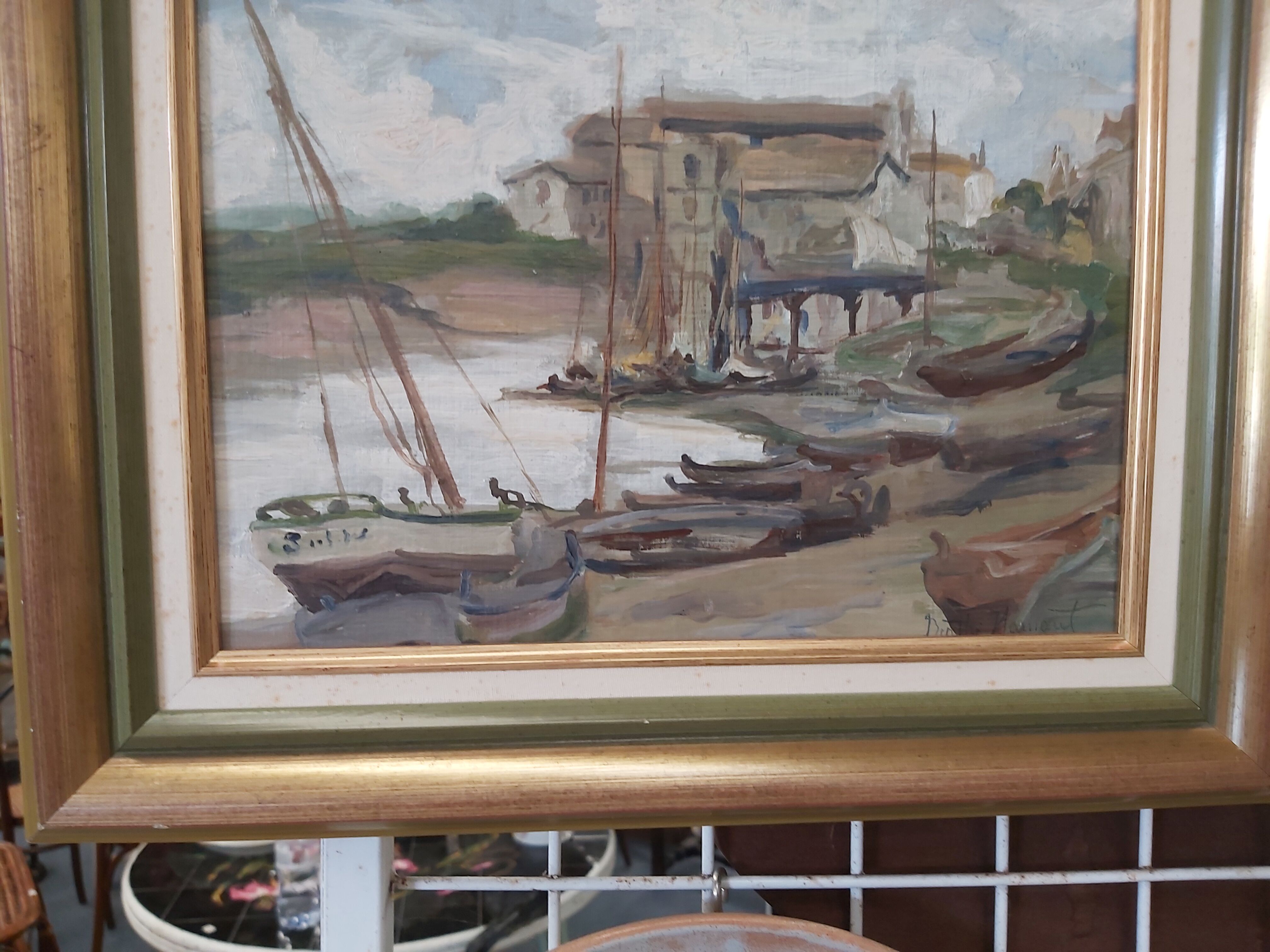 Marine oil on canvas signed