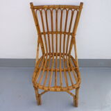 4 rattan chairs 50-60's