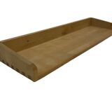 Vintage wooden wall shelve rack bookshelf in pinewood