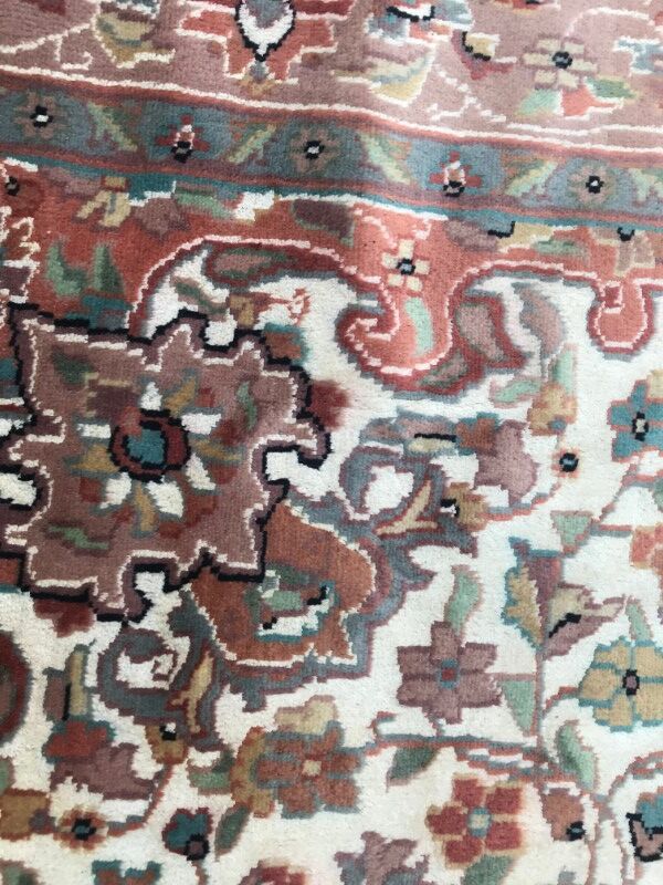 Pakistan wool carpet handmade silk rug 127x192 cm