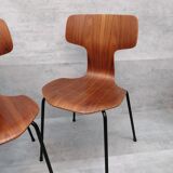 Set of 2 model 3103 Hammer chairs by Arne Jacobsen for Fritz Hansen, Denmark , 1969