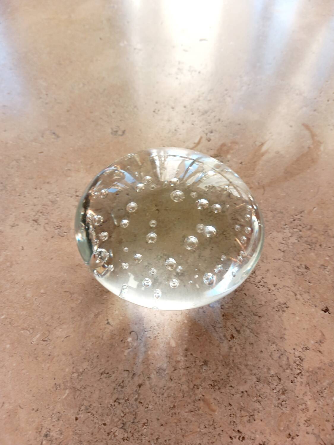 Bubble glass paperweight