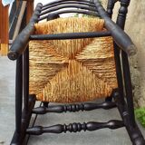 6 straw chairs with high backs